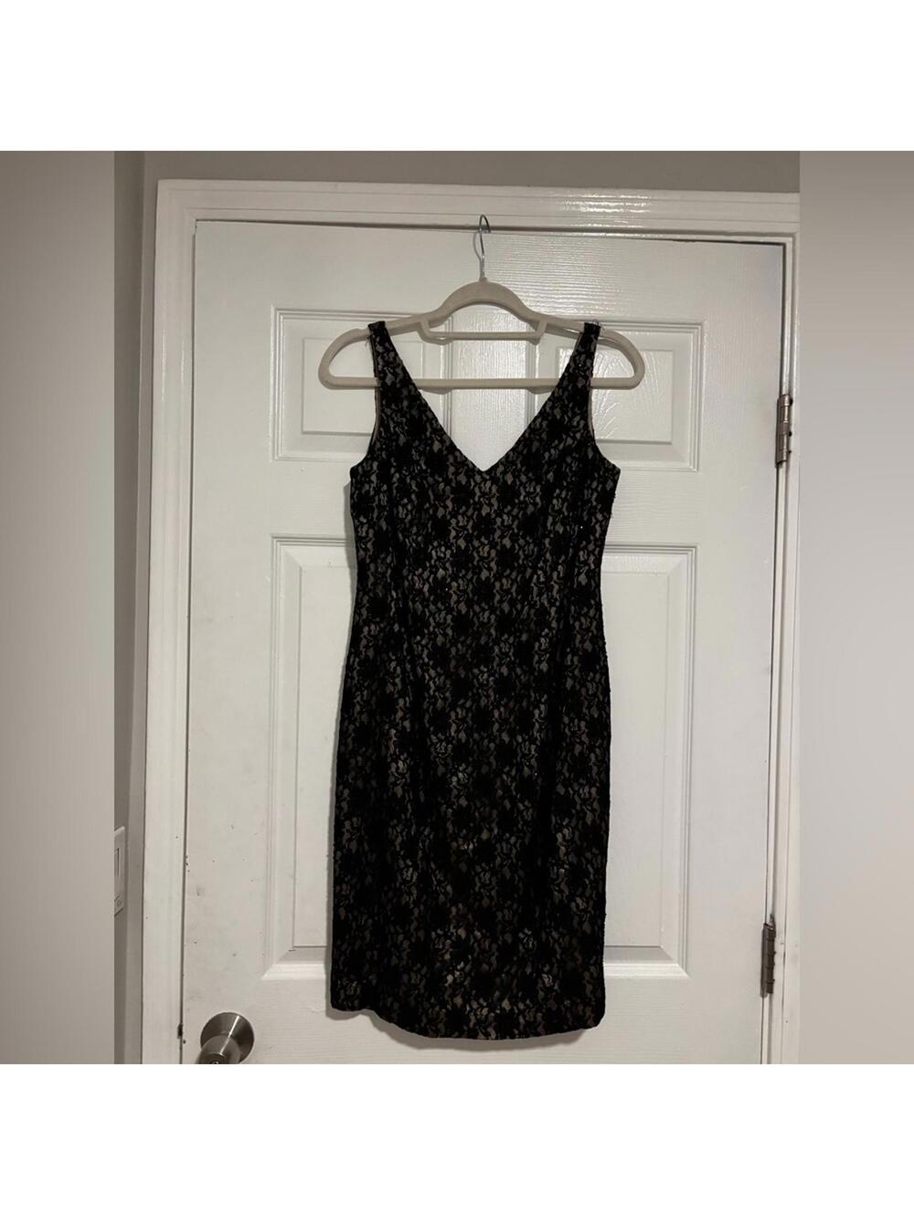 Marie St. Claire Black Lace Cocktail Dress Size 12